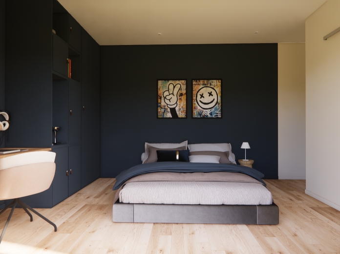 chambre d'ado redécorée